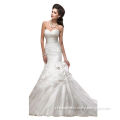 Handmade wedding dress, ruffles wedding dress, taffeta weeing dress, mermaid wedding dress